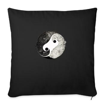 Yin Yang - Throw Pillow Cover 17.5” x 17.5” - black - Front