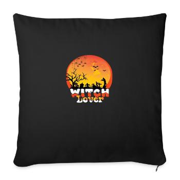 Witch Lover - Throw Pillow Cover 17.5” x 17.5” - black - Front