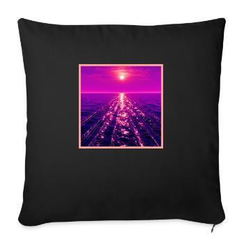 Radiant Nature Color Bursts - Throw Pillow Cover 17.5” x 17.5” - black - Front