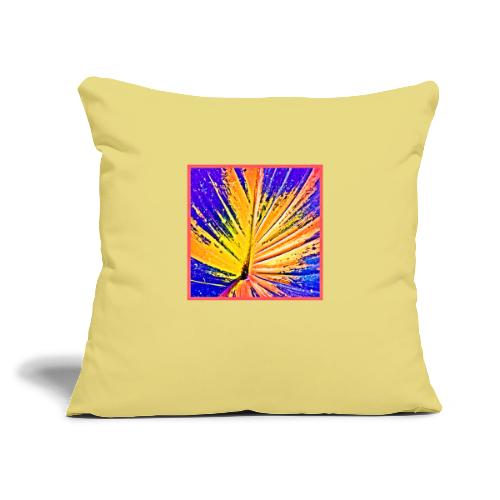 Vibrant Neon Leaf Pattern - Throw Pillow Cover 17.5” x 17.5”