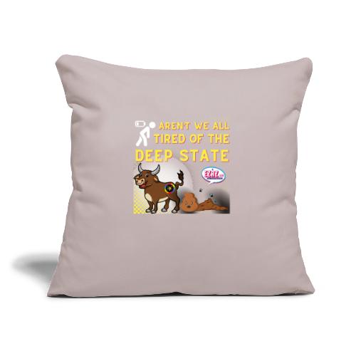 Tired Design for Dark Background - Throw Pillow Cover 17.5” x 17.5”