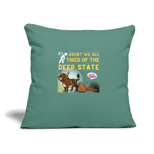 Tired Design for Dark Background - Throw Pillow Cover 17.5” x 17.5”