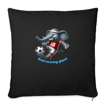 Scoring giant 1 - Throw Pillow Cover 17.5” x 17.5” - black - Front