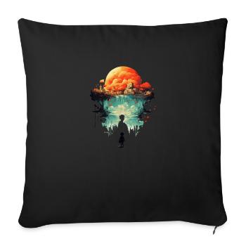 Underground Heaven - Throw Pillow Cover 17.5” x 17.5” - black - Front