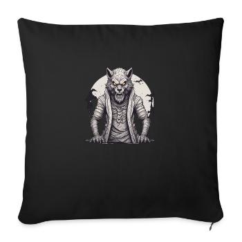 Halloween Werewolf - Throw Pillow Cover 17.5” x 17.5” - black - Front