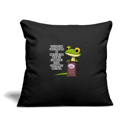 Public Comment Lizard Design - Throw Pillow Cover 17.5” x 17.5”