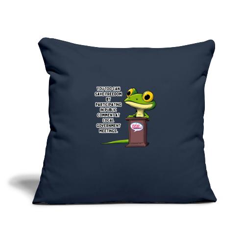 Public Comment Lizard Design - Throw Pillow Cover 17.5” x 17.5”