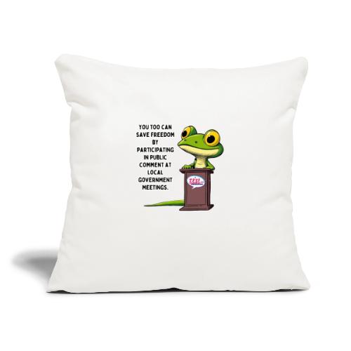 Public Comment Lizard Design - Throw Pillow Cover 17.5” x 17.5”
