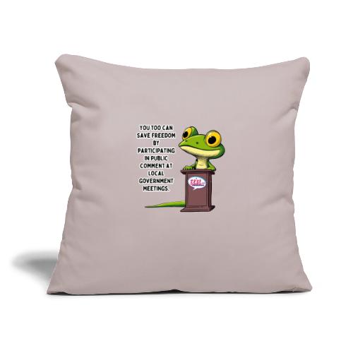 Public Comment Lizard Design - Throw Pillow Cover 17.5” x 17.5”