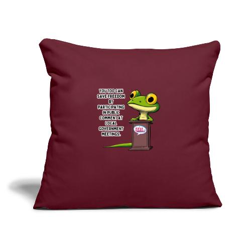 Public Comment Lizard Design - Throw Pillow Cover 17.5” x 17.5”