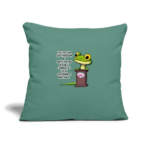 Public Comment Lizard Design - Throw Pillow Cover 17.5” x 17.5”