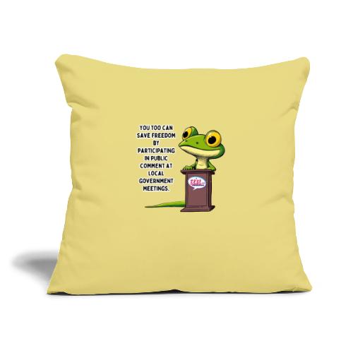 Public Comment Lizard Design - Throw Pillow Cover 17.5” x 17.5”
