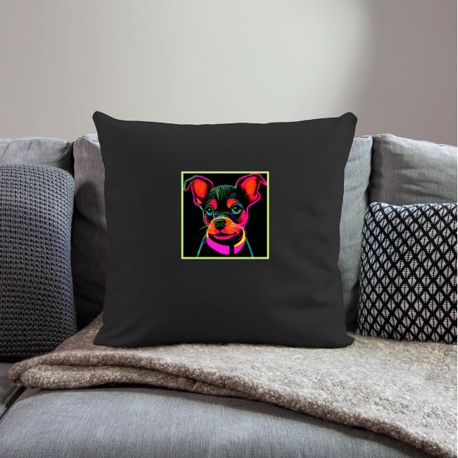 Neon Canine Puppy Art