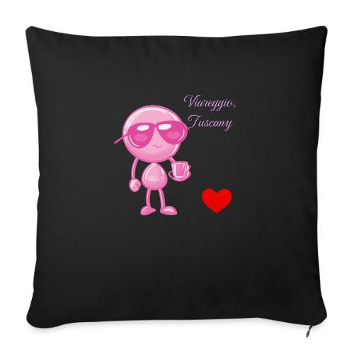 Smoon City_Viareggio Tuscany Pink - Throw Pillow Cover 17.5” x 17.5”