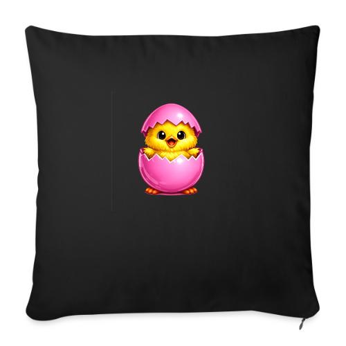 Easter Chick Pink - Throw Pillow Cover 17.5” x 17.5”