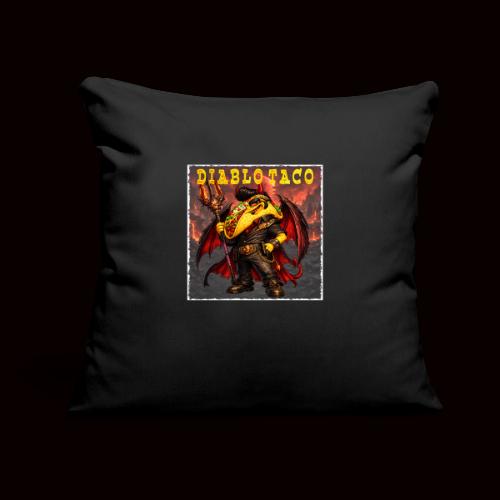 The Diablo Taco Spicy Demon Character - Throw Pillow Cover 17.5” x 17.5”
