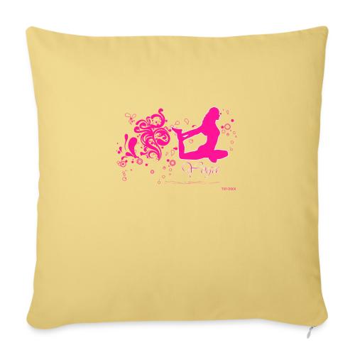 yoga_002 - Throw Pillow Cover 17.5” x 17.5”