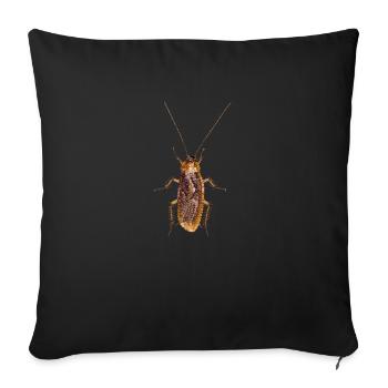 BEDAZZLED ROACH - Throw Pillow Cover 17.5” x 17.5” - black - Front