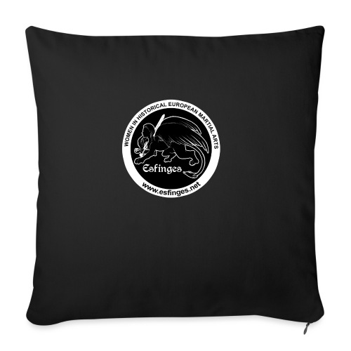 Esfinges Logo Black - Throw Pillow Cover 17.5” x 17.5”
