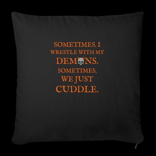 Demon Cuddles - Throw Pillow Cover 17.5” x 17.5”