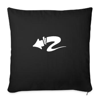 Cut arrow - Throw Pillow Cover 17.5” x 17.5” - black - Front