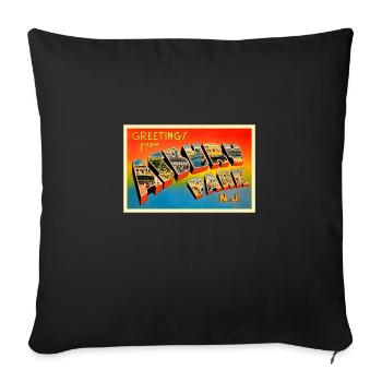 Asbury Park - Throw Pillow Cover 17.5” x 17.5” - black - Front
