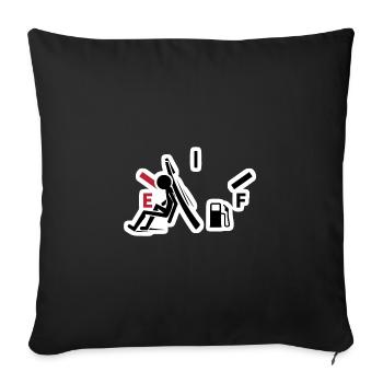 Endurance Fuel Glyph - Throw Pillow Cover 17.5” x 17.5” - black - Front