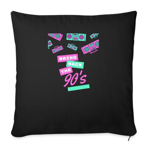 Bring Back The 90s Nostalgia Design| Retro 90s Art - Throw Pillow Cover 17.5” x 17.5”
