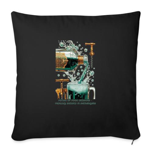Potion of Poor Decisions Bottle Graphic Tee - Throw Pillow Cover 17.5” x 17.5”
