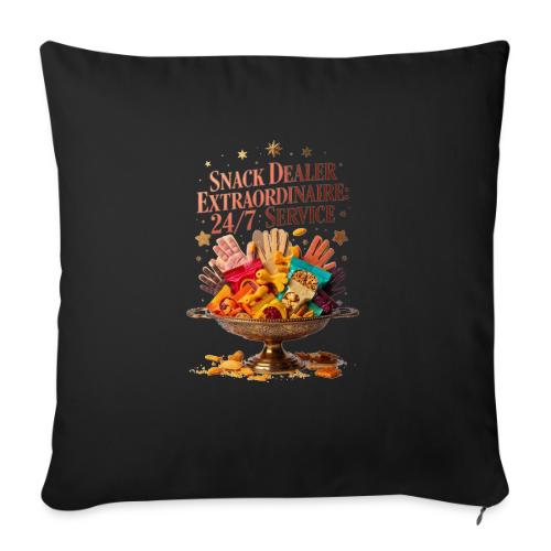 Snack Dealer Extraordinaire Tee, Mum Gift - Throw Pillow Cover 17.5” x 17.5”