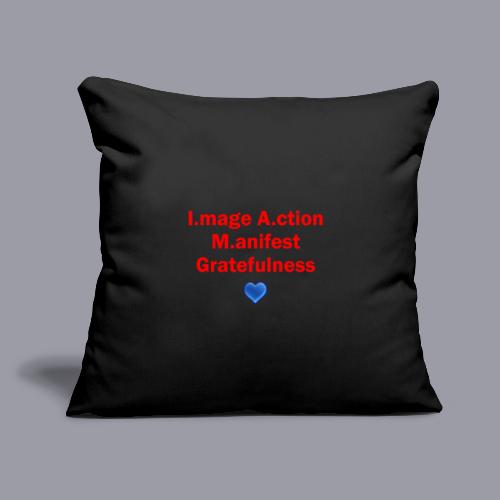 I.mage A.ction M.anifest - Red #2 - Throw Pillow Cover 17.5” x 17.5”