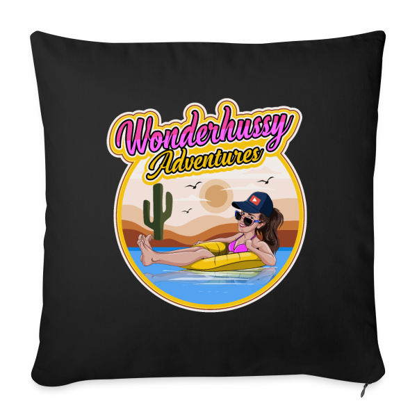 Wonderhussy at the Hot Spring - Throw Pillow Cover 17.5” x 17.5”