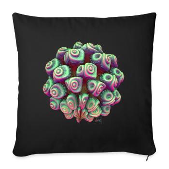 Dozen - Throw Pillow Cover 17.5” x 17.5” - black - Front