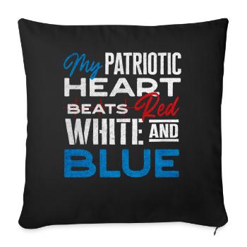 Citations patriotiques américaines, Patriote, Patriotes - Housse de coussin décorative - noir - Devant