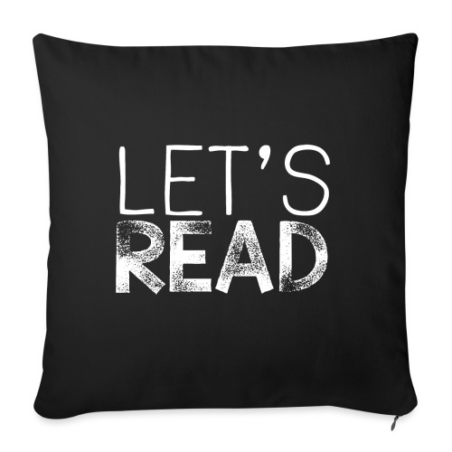 Let's Read Teacher Pillow Classroom Library Pillow - Throw Pillow Cover 17.5” x 17.5”