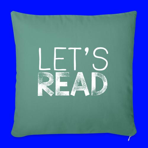 Let's Read Teacher Pillow Classroom Library Pillow - Throw Pillow Cover 17.5” x 17.5”