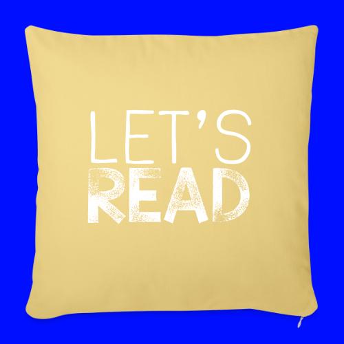 Let's Read Teacher Pillow Classroom Library Pillow - Throw Pillow Cover 17.5” x 17.5”