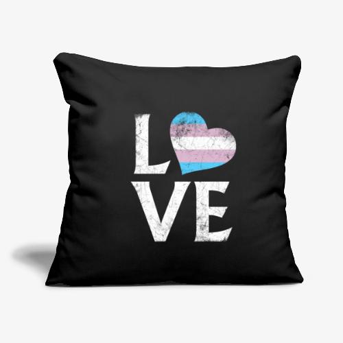 Transgender Pride Stacked Love - Throw Pillow Cover 17.5” x 17.5”
