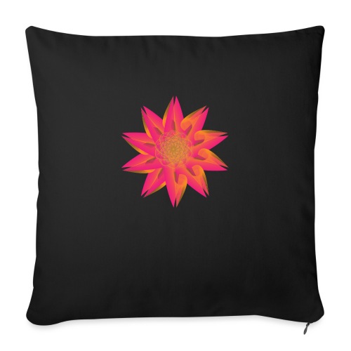 Funky Lotus Flower - Throw Pillow Cover 17.5” x 17.5”