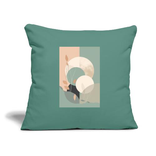 Day to Night in the Garden - Throw Pillow Cover 17.5” x 17.5”