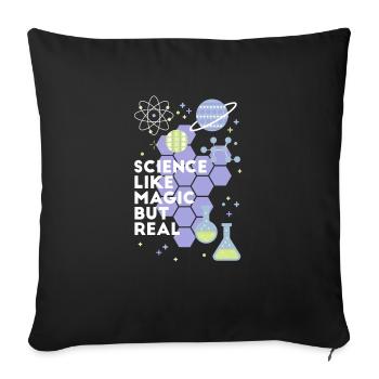 Mind Of A Scientist - Throw Pillow Cover 17.5” x 17.5” - black - Front