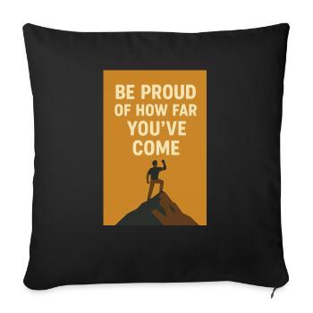 Strength in Motion - Throw Pillow Cover 17.5” x 17.5” - black - Front