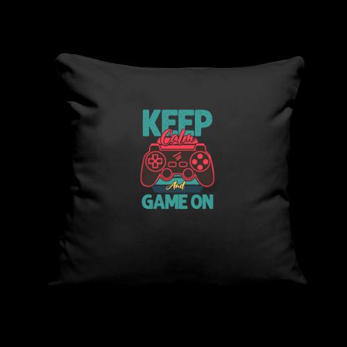 Don't Panic, Just Game On! - Throw Pillow Cover 17.5” x 17.5”