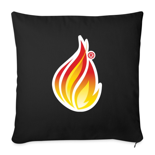 HL7 FHIR Flame graphic with white background - Throw Pillow Cover 17.5” x 17.5”
