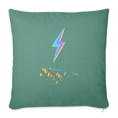 Team Magic With Lightning Bolt - Throw Pillow Cover 17.5” x 17.5”