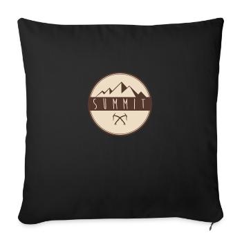 Summit of one's ambition - Throw Pillow Cover 17.5” x 17.5” - black - Front