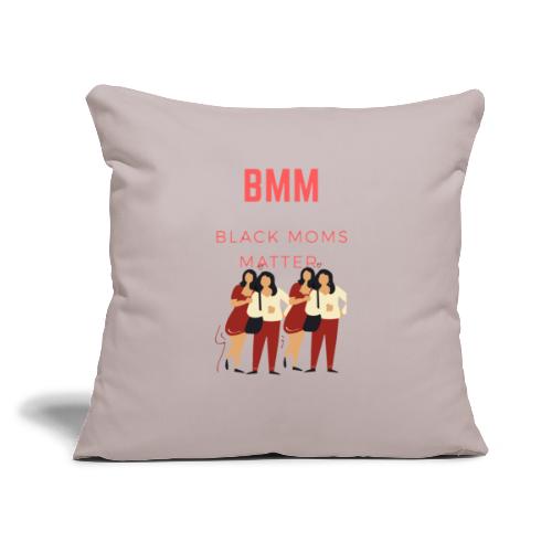 BMM wht bg - Throw Pillow Cover 17.5” x 17.5”