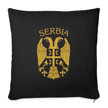 Serbia gift Balkans Yugoslavia Yugo Sarajevo - Throw Pillow Cover 17.5” x 17.5” - black - Front