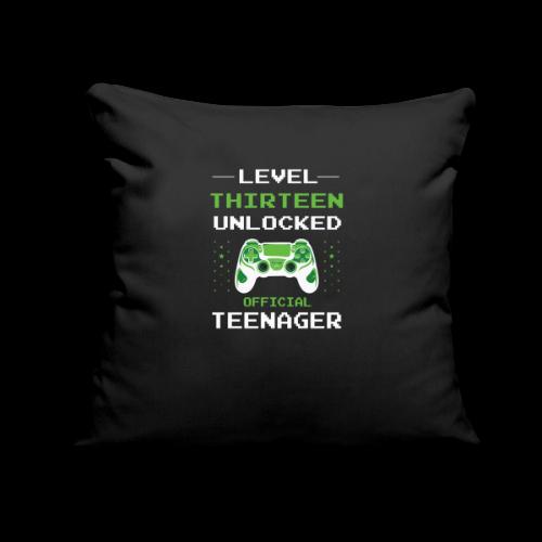 Level Thirteen Unlocked: Official Teenager - Throw Pillow Cover 17.5” x 17.5”
