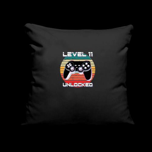 Level 11 Unlocked - Throw Pillow Cover 17.5” x 17.5”
